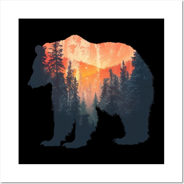 Observing Grizzly Bears Wall Art by Silly Picture